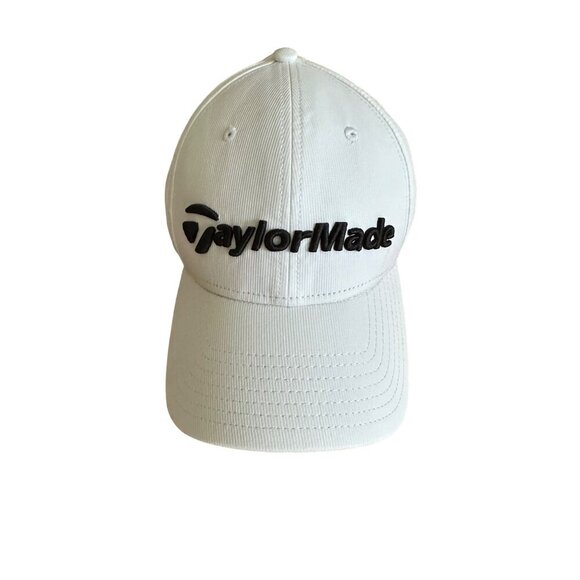 TaylorMade Golf Cap White OSFA Adjustable Strap Embroidered Logo - Picture 1 of 8